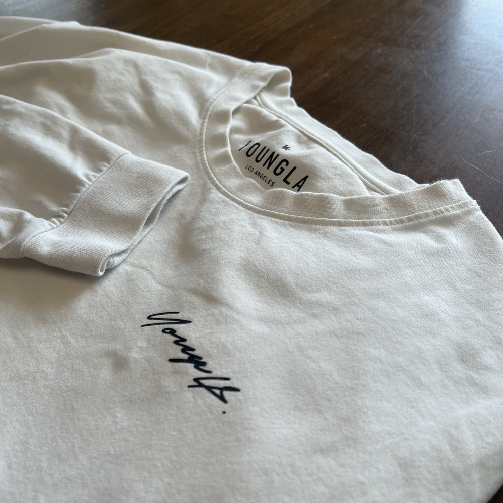 YoungLA Graphic‎ Long Sleeve White T-Shirt Limited Mens XL